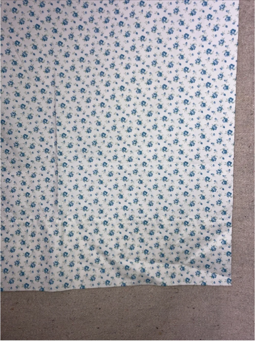 2 Vintage Ralph Lauren White Blue Calico Pillowcase Floral Print Cottagecore New